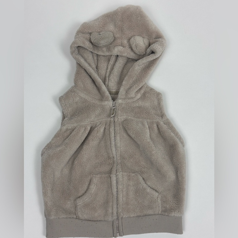 Toddler Girl Bear Fleece Zip Up Vest